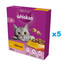 WHISKAS Senior 5x800g cibo secco con delizioso pollo per gatti anziani