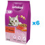 WHISKAS Adult 6x1,4 kg alimento secco completo per gatti adulti con carne di manzo