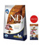FARMINA N&D Brown Dog Adult Mini Agnello, Spirulina, Carota 5 kg + FARMINA N&D Brown Dental Treat Coat Agnello Mini 60 g (7 pezzi) GRATIS!