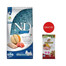 FARMINA N&D Ocean Dog Adult Mini salmone, merluzzo e melone cantalupo 7 kg + FARMINA N&D Tropical Selection Dental Treat Chicken Mini 60 g (7 pezzi) GRATIS!
