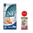 FARMINA N&D Ocean Dog Adult Mini salmone, merluzzo e melone cantalupo 7 kg + FARMINA N&D Tropical Selection Dental Treat Pork Mini 60 g (7 pezzi) GRATIS!