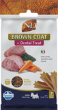 N&D Brown Dental Treat Coat Lamb Mini 60 g (7 szt) przysmak dentystyczny dla psów ras małych