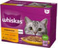 WHISKAS Adult in bustina 12x85g cibo umido in gelatina per gatti adulti pollo, anatra, pollame, tacchino