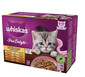 WHISKAS Pure Delight Junior Straccetti di pollame con pollo, tacchino, pollame, anatra in gelatina 12x85g