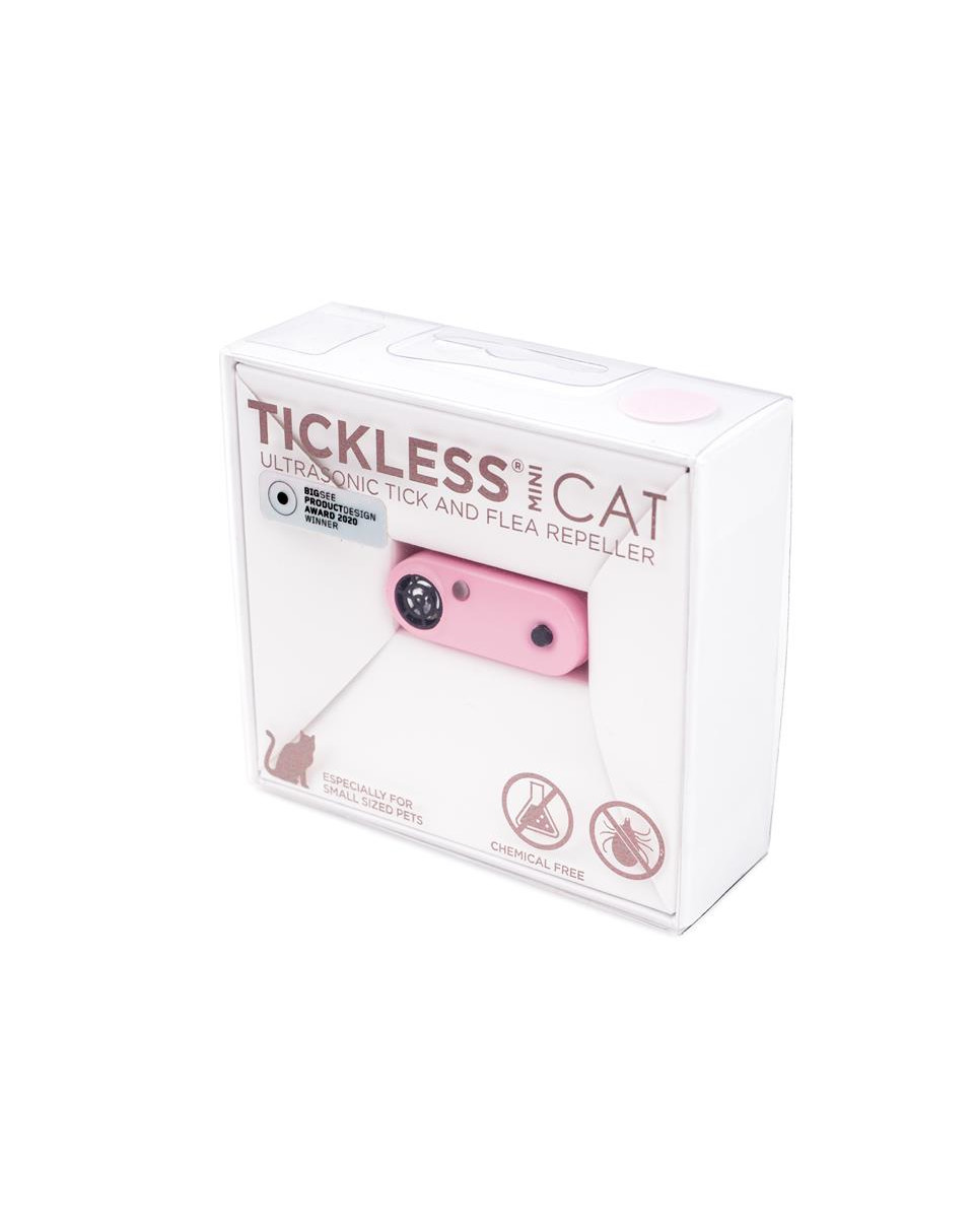 TICKLESS Mini Cat Repellente a ultrasuoni per zecche e pulci per gatti Baby  Pink 